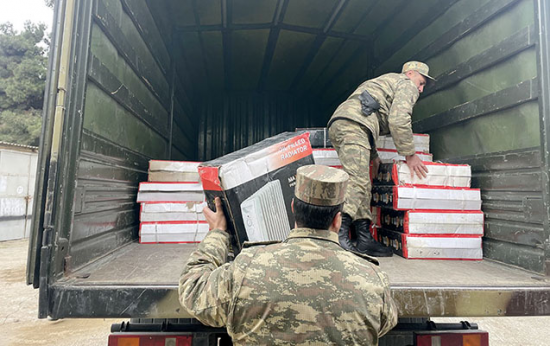 Müdafiə Nazirliyi Türkiyəyə növbəti yardım göndərdi - Fotolar