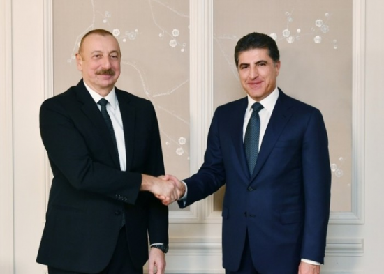 Prezident İraq Kürdüstan Regional Hökumətinin başçısı ilə görüşdü - FOTOLAR