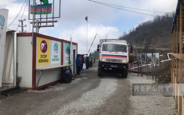 Laçın yolunda sülhməramlıların avtomobilləri maneəsiz keçdi