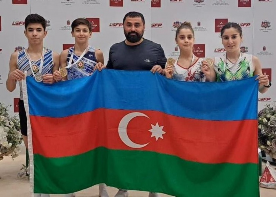 Gimnastlarımız beynəlxalq turnirdə 3 qızıl, 1 gümüş medal qazanıblar
