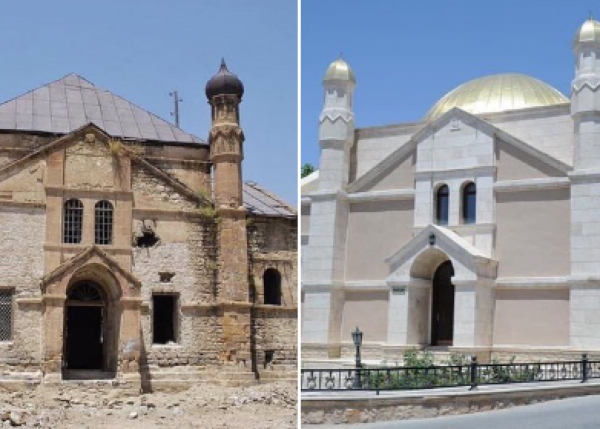 Naxçıvanda tarixi abidəni bərpa adı ilə bu hala saldılar - AÇIQLAMA