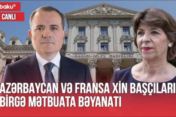 Ceyhun Bayramov və Ketrin Kolonnanın iştirakı ilə mətbuat konfransı - CANLI YAYIM