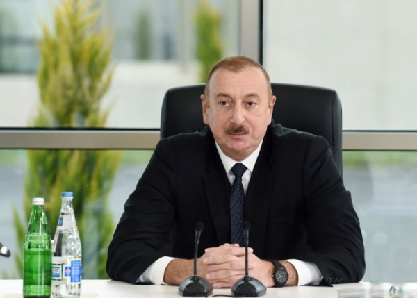 İlham Əliyev açılış mərasimində çıxış edir