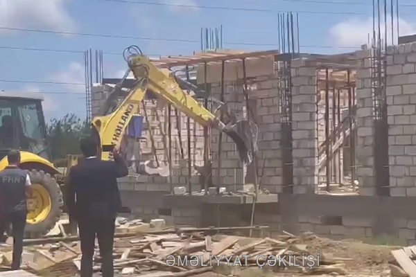 Fövqəladə Hallar Nazirliyi tərəfindən qanunsuz tikintilərin qarşısı alınıb - VİDEO