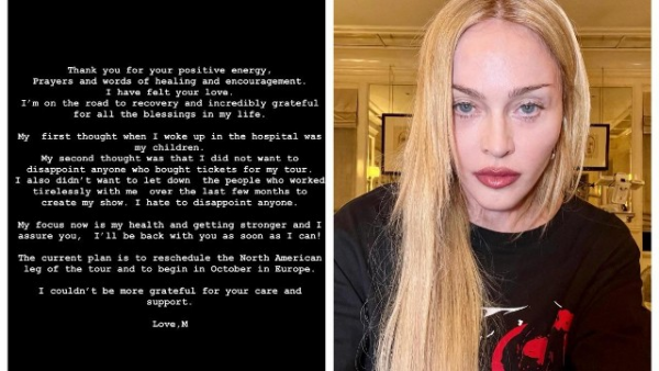 Xəstəxanaya yerləşdirilən Madonna fanatlarına müraciət etdi