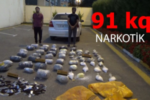 Ölkəyə 91 kiloqram narkotik vasitə gətirən iki nəfər tutuldu - VİDEO