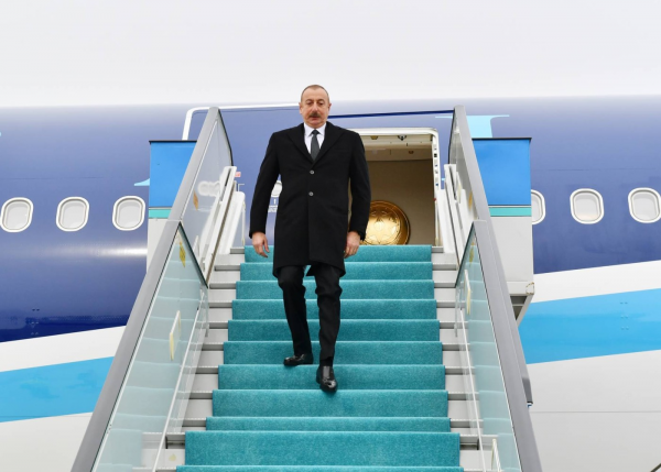 İlham Əliyev Tacikistana səfər etdi