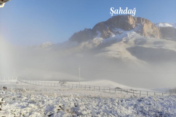 Şahdağa bu hündürlükdə qar yağıb - FAKTİKİ HAVA