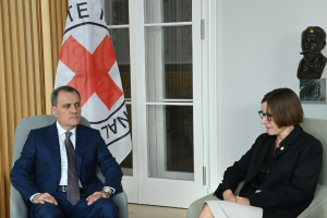 Ceyhun Bayramov BQXK prezidenti ilə görüşdü