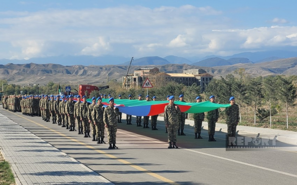 Zəngilanda Zəfər Günü münasibətilə hərbçilərin yürüşü keçirilib