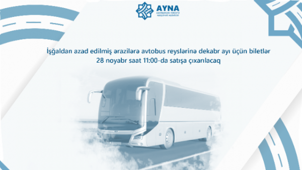 Qarabağa getmək istəyənlərin diqqətinə - Dekabr biletləri satışa çıxarılır