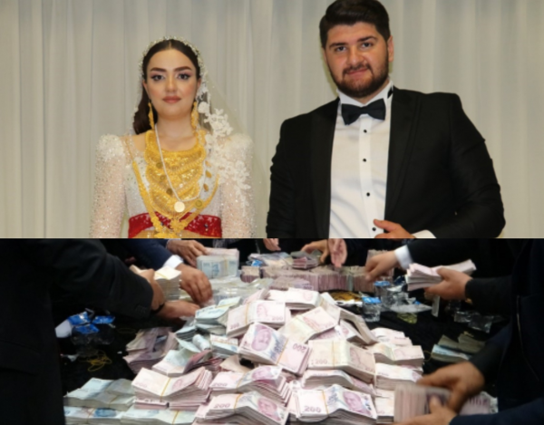 Bu toyda bəyə 10 milyon, gəlinə isə kilolarla qızıl taxdılar - FOTO/VİDEO