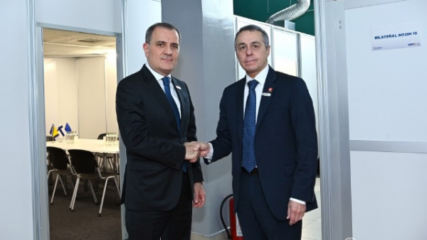 Ceyhun Bayramov isveçrəli həmkarı ilə müzakirə apardı