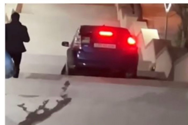 Bakıda pilləkəndə "Prius" sürən şəxs həbs edilib - FOTO