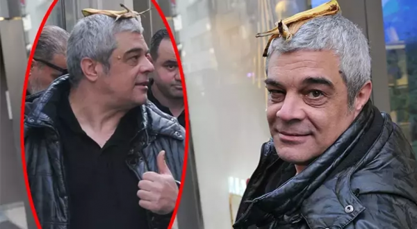 Məşhur aktyordan diqqət çəkən ETİRAZ: Başında banan qabığı gəzdirdi